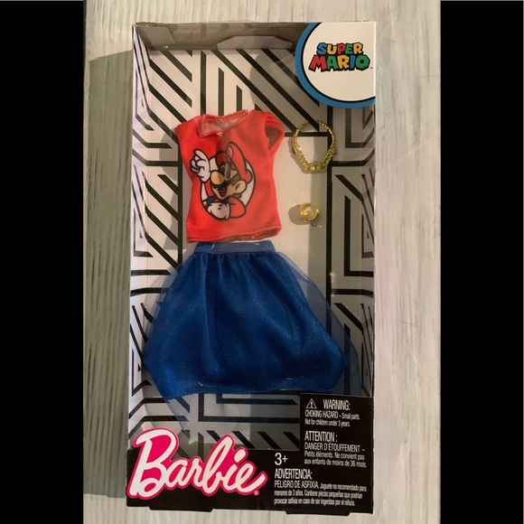 NIB Barbie Super Mario Bros 3pc Fashion Pack Set - Picture 2 of 8